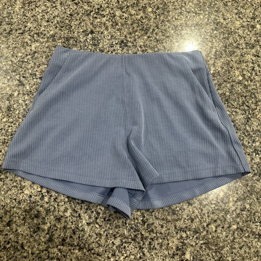 Lululemon Ribbed Softstreme High-Rise Short 2" Oasis Blue